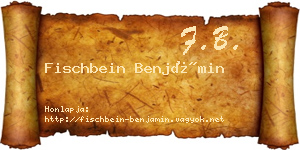 Fischbein Benjámin névjegykártya