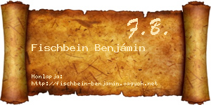Fischbein Benjámin névjegykártya